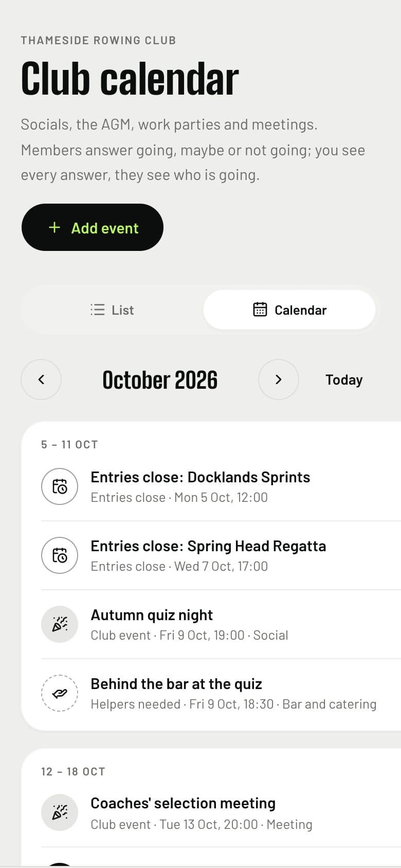 Calendar