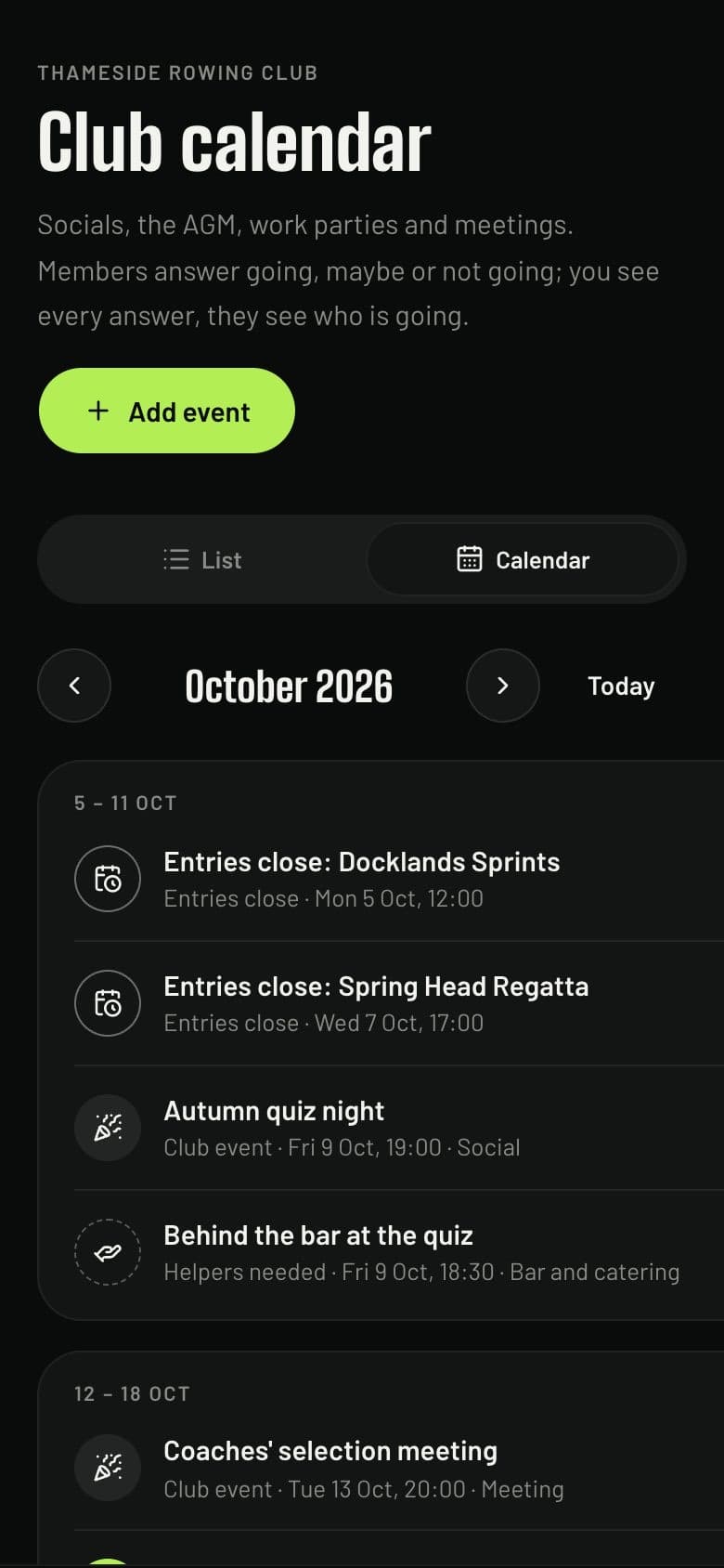 Calendar