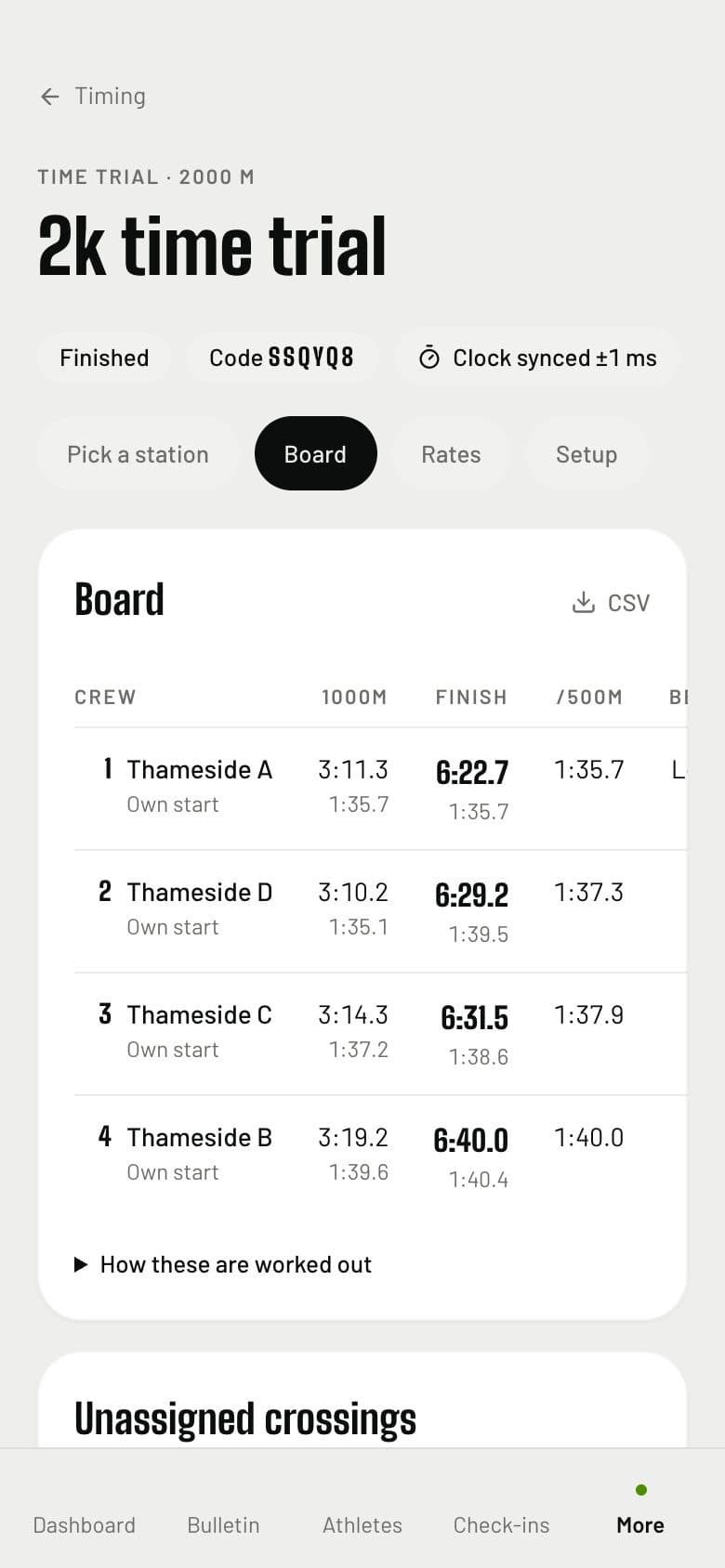 Timing board